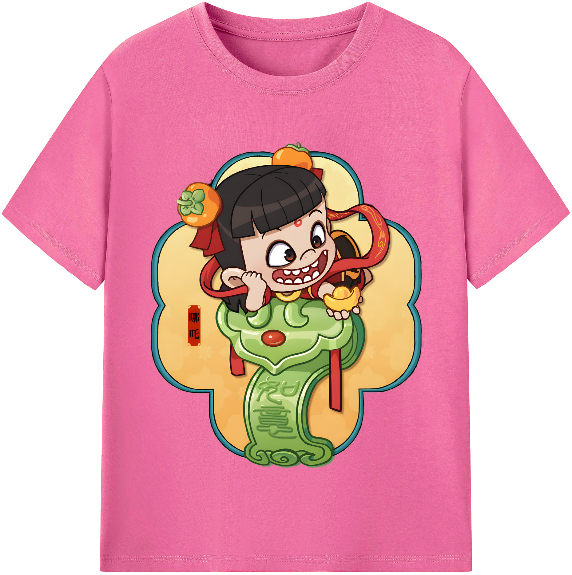 （画像用） Ne Zha 2 ナタ 魔童の大暴れ レディースカジュアルプリントTシャツ（綿100％）